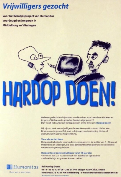 Bestand:Vrijwilligers gezocht door Stichting Humanitas in Middelburg, 2006 (Beeldbank Zeeland - ZB).jpg