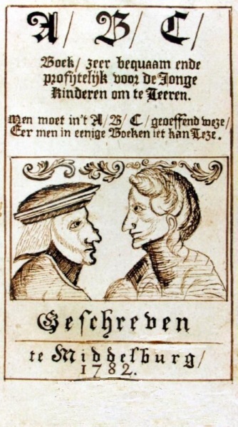 Bestand:A B C Boek - zeer bequaam ende profijtelijk voor de Jonge kinderen om te Leeren. Men moet in 't A B C geoeffend weze, Eer men in eenige Boeken iet kan Lese (Beeldbank Zeeland - ZB).jpg